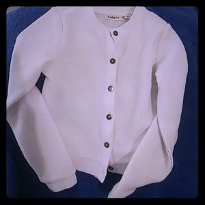 Girls casual white jacket